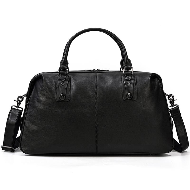 Sort Leather Travel Bag | AALBORG
