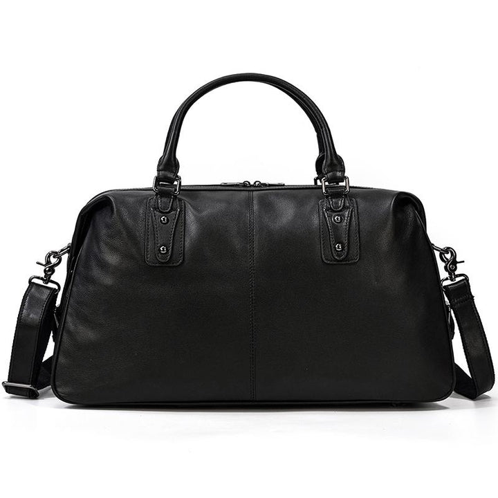 Sort Leather Travel Bag | AALBORG