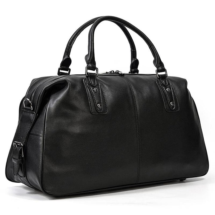 Sort Leather Travel Bag | AALBORG
