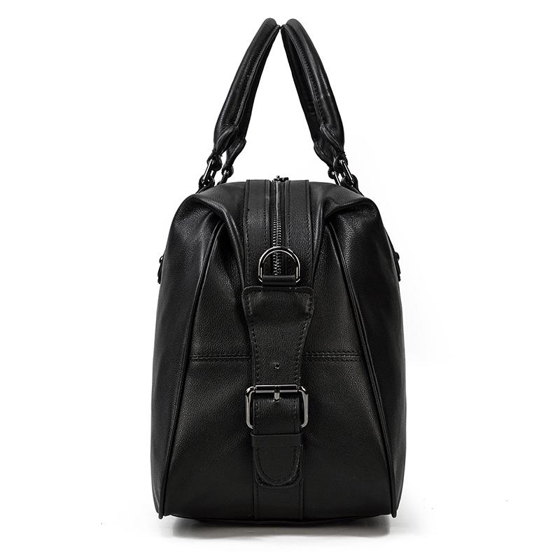 Sort Leather Travel Bag | AALBORG