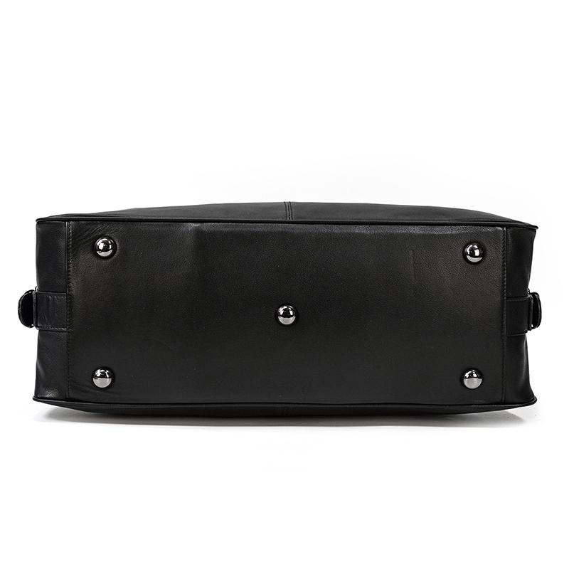 Sort Leather Travel Bag | AALBORG