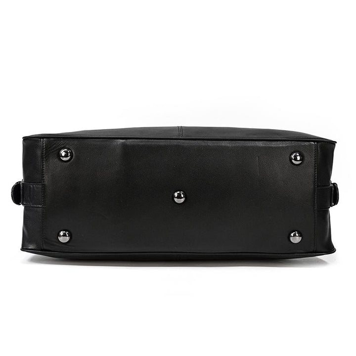 Sort Leather Travel Bag | AALBORG