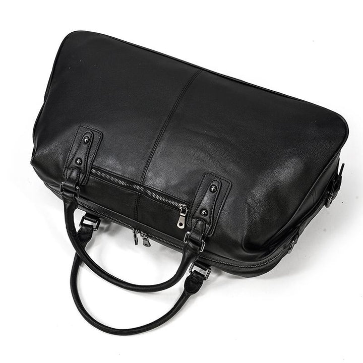 Sort Leather Travel Bag | AALBORG