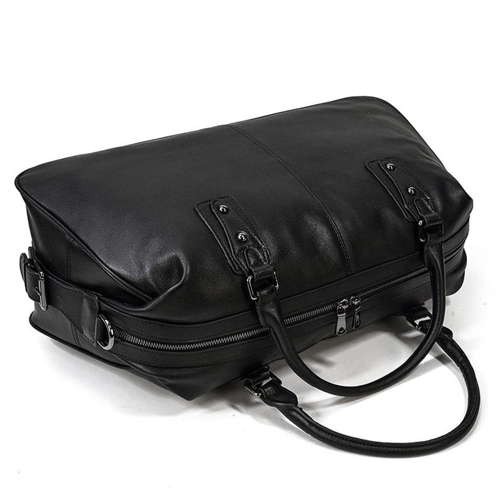 Sort Leather Travel Bag | AALBORG