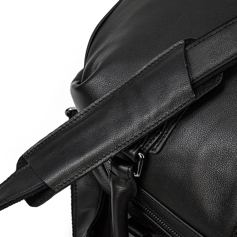 Sort Leather Travel Bag | AALBORG