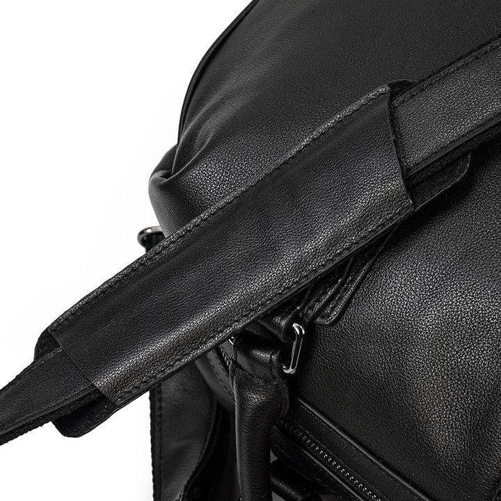 Sort Leather Travel Bag | AALBORG