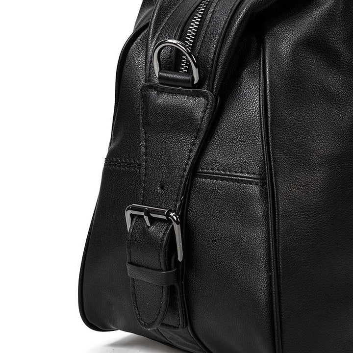 Sort Leather Travel Bag | AALBORG