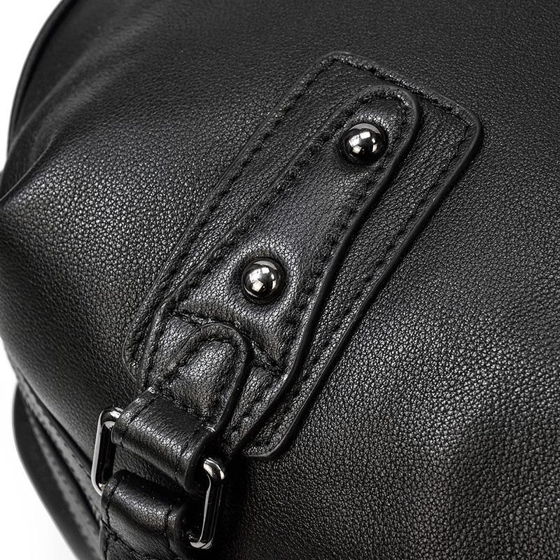 Sort Leather Travel Bag | AALBORG