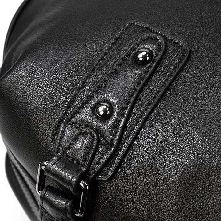 Sort Leather Travel Bag | AALBORG