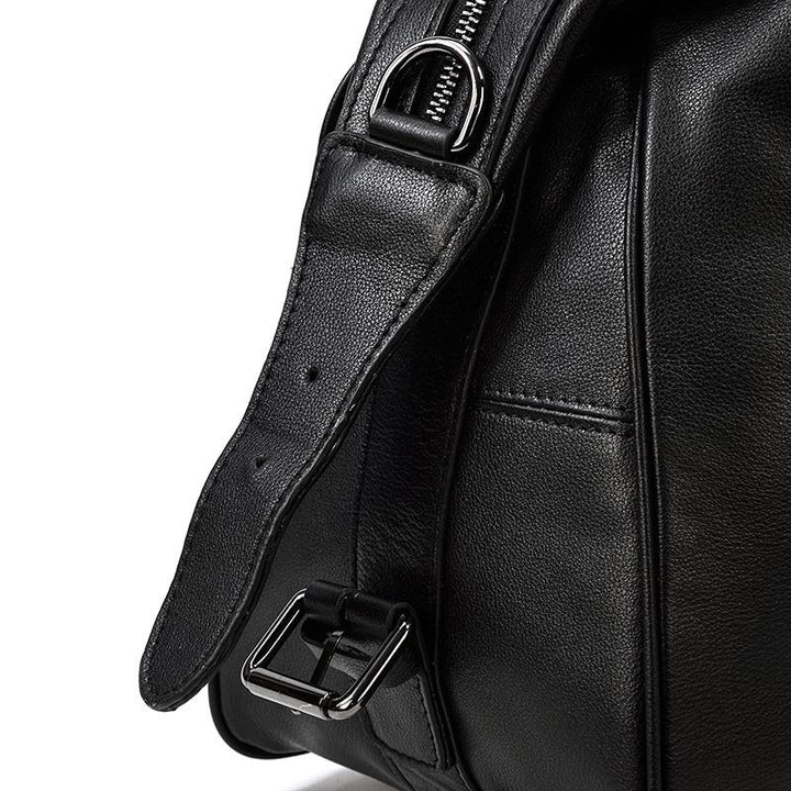 Sort Leather Travel Bag | AALBORG