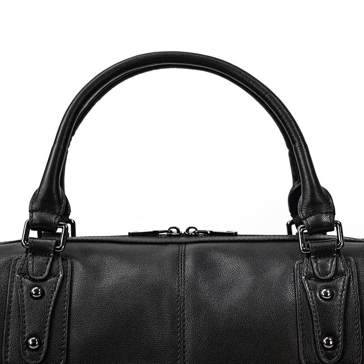 Sort Leather Travel Bag | AALBORG