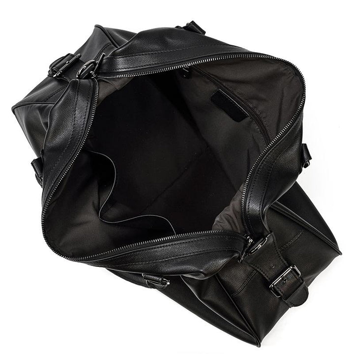 Sort Leather Travel Bag | AALBORG