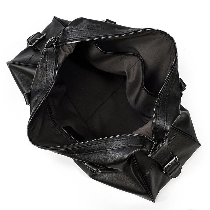 Sort Leather Travel Bag | AALBORG