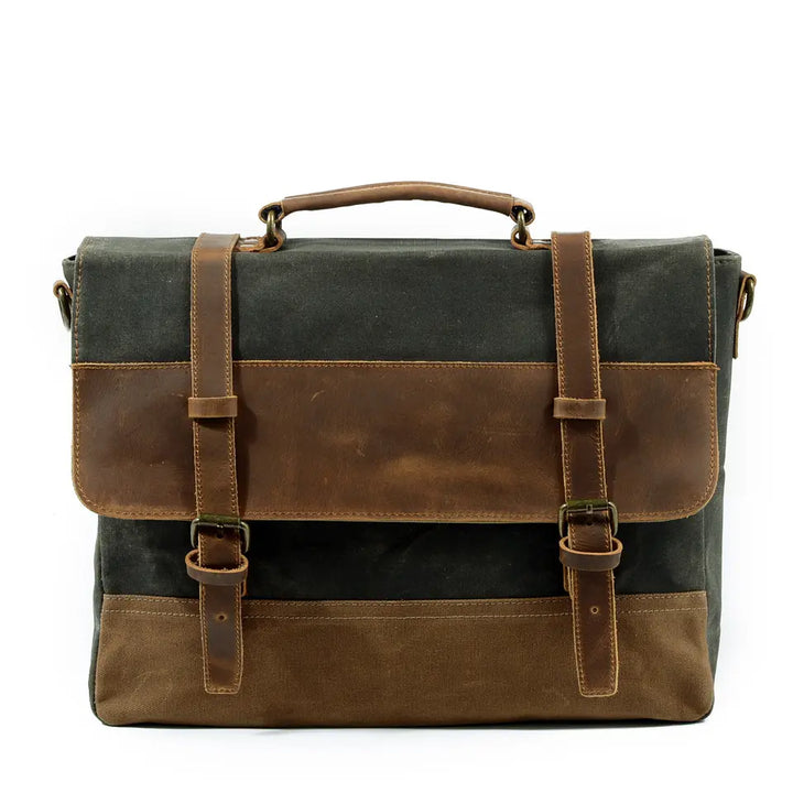 Waxed canvas shoulder bag | MOKALO