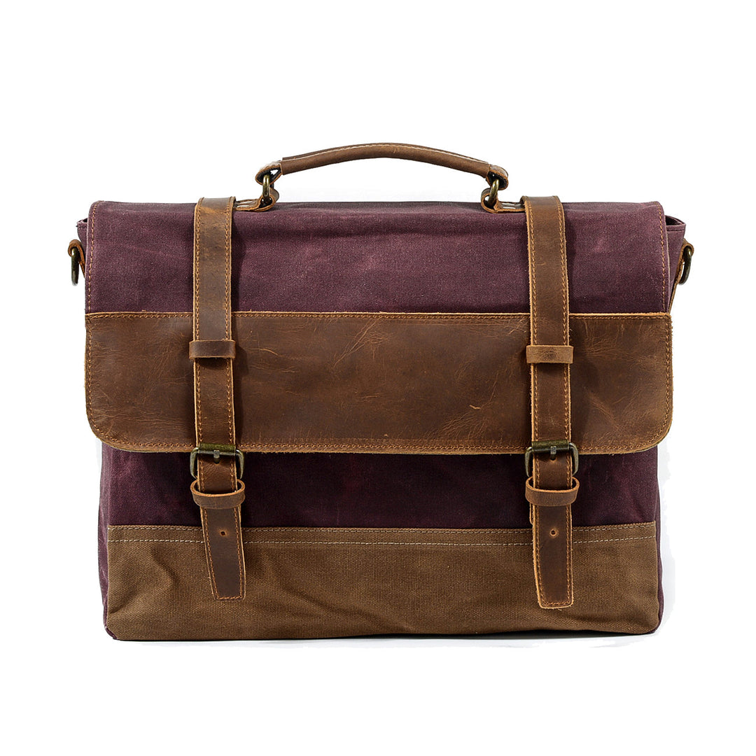 Waxed canvas shoulder bag | MOKALO