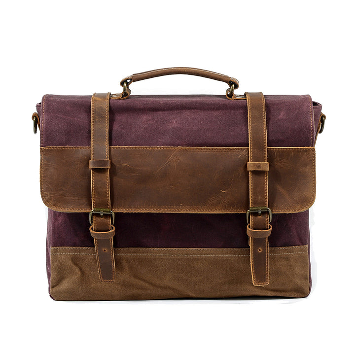 Waxed canvas shoulder bag | MOKALO