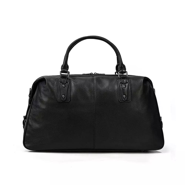 Sort Leather Travel Bag | AALBORG