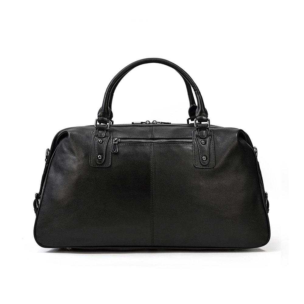 Sort Leather Travel Bag | AALBORG