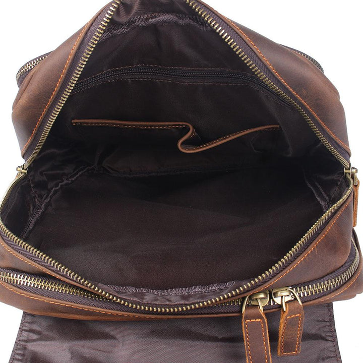Brown Leather Backpack | BIEFELD