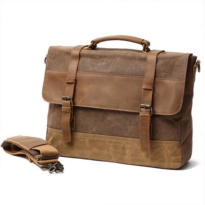Waxed canvas shoulder bag | MOKALO