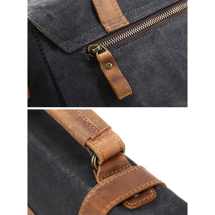 Waxed canvas shoulder bag | MOKALO