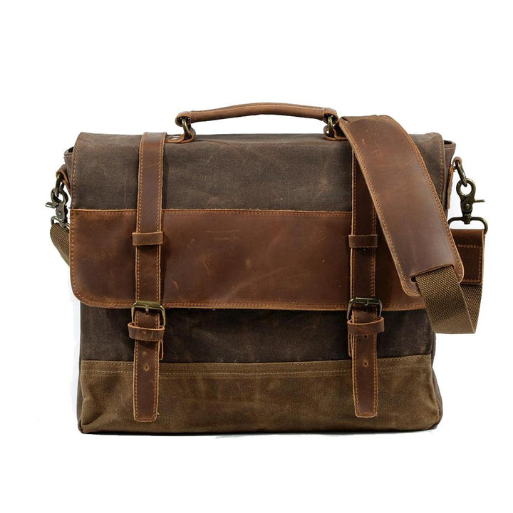 Waxed canvas shoulder bag | MOKALO