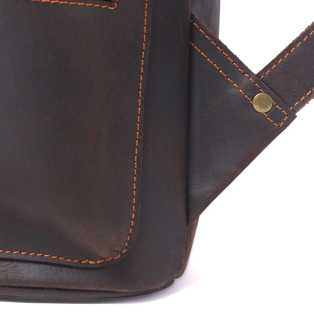Leather Drawstring Backpack | FLAM