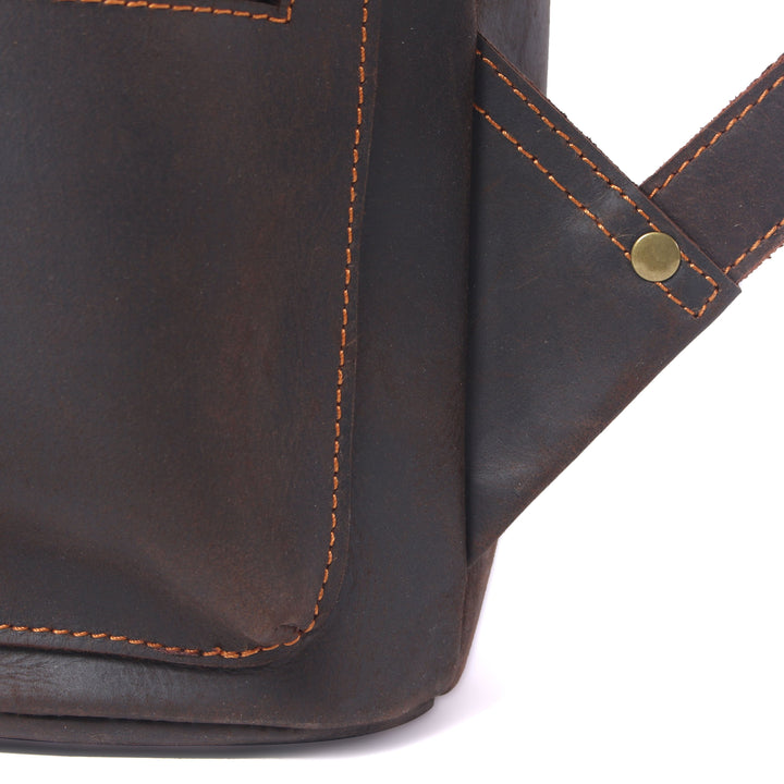 Leather Drawstring Backpack | FLAM