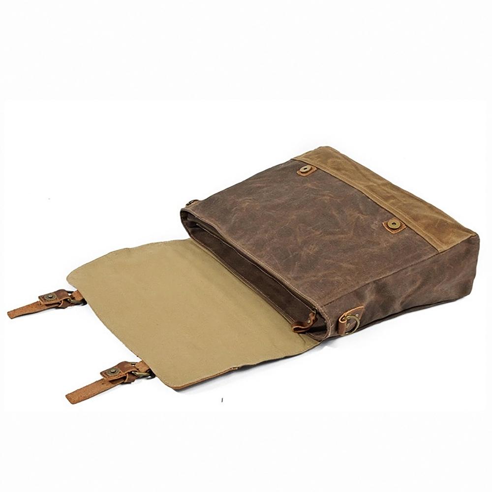 Waxed canvas shoulder bag | MOKALO