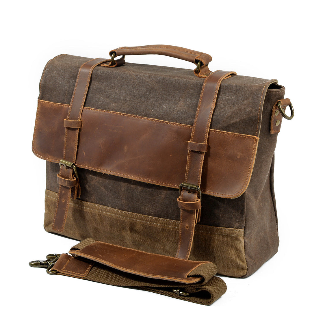 Waxed canvas shoulder bag | MOKALO