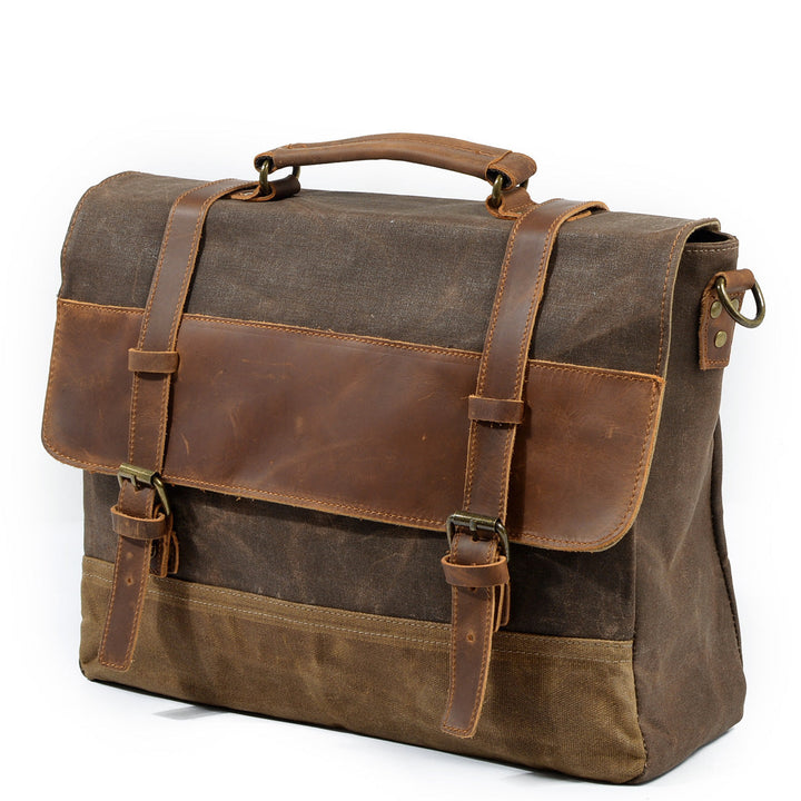 Waxed canvas shoulder bag | MOKALO