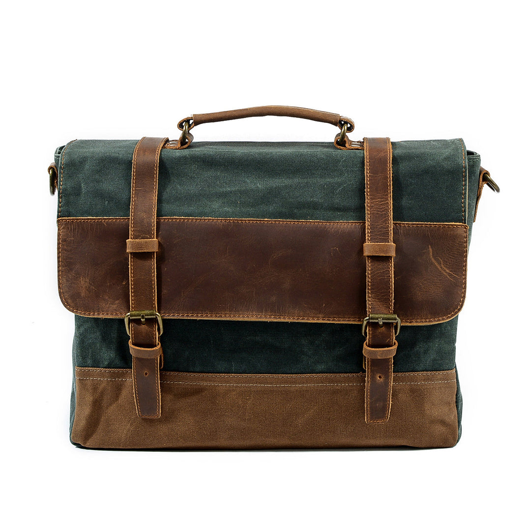 Waxed canvas shoulder bag | MOKALO