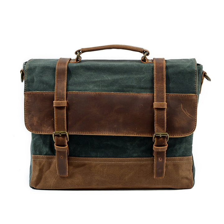 Waxed canvas shoulder bag | MOKALO
