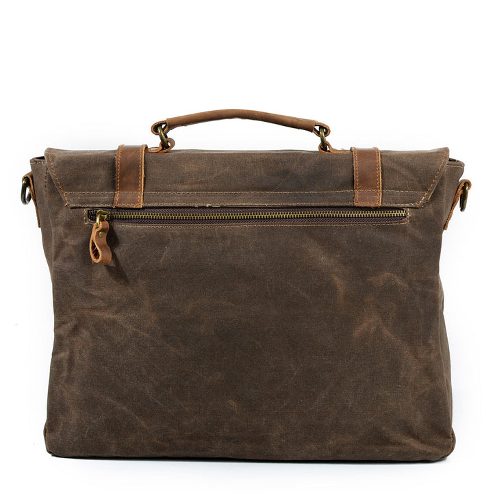 Waxed canvas shoulder bag | MOKALO